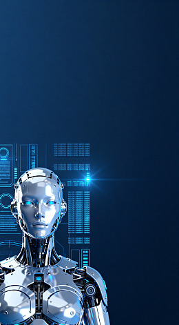 未来科技机器人数字背景