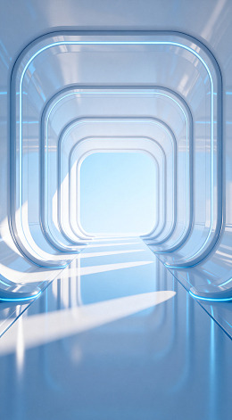 未来感科技空间场景渲染图