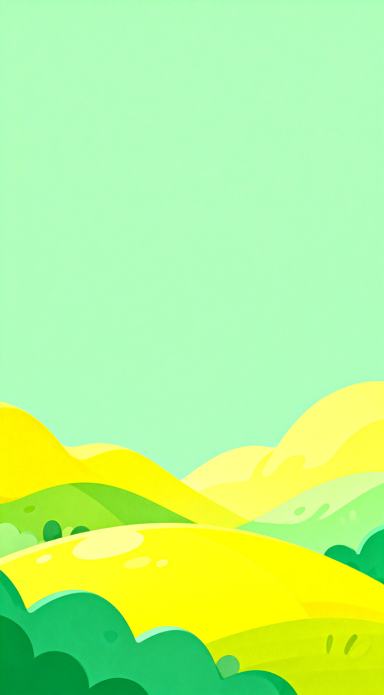 卡通风格山丘背景设计素材