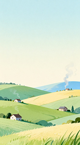 田园风光油画风景画