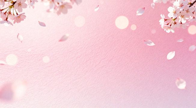 樱花飘落浪漫背景图