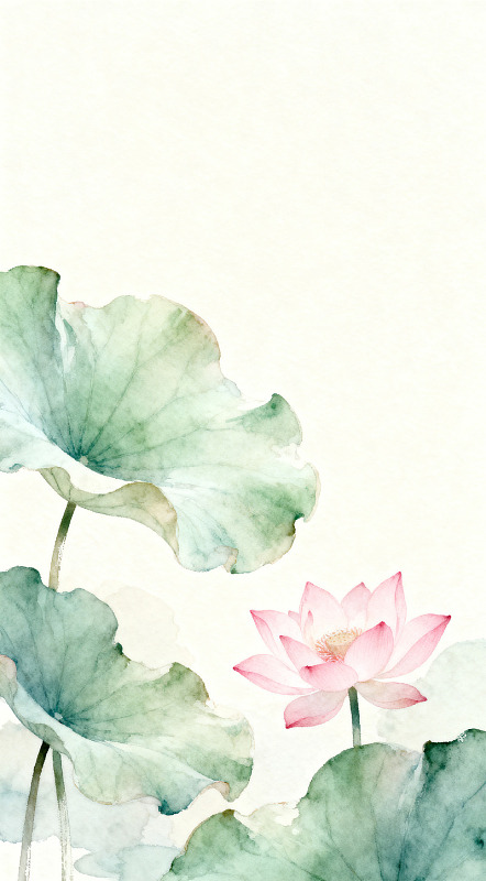 水墨荷花淡雅意境国画