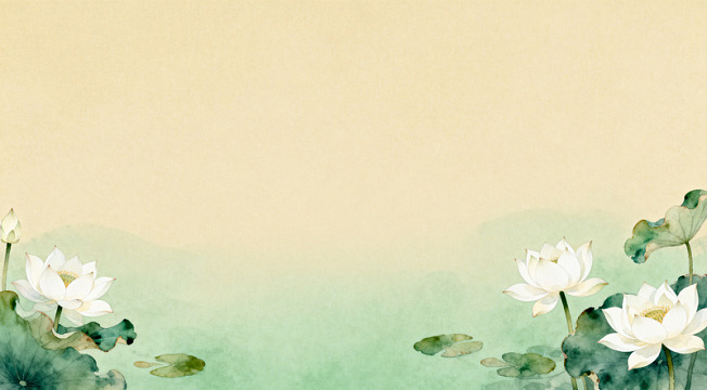 水墨荷花淡雅背景