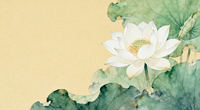 水墨荷花淡雅意境国画