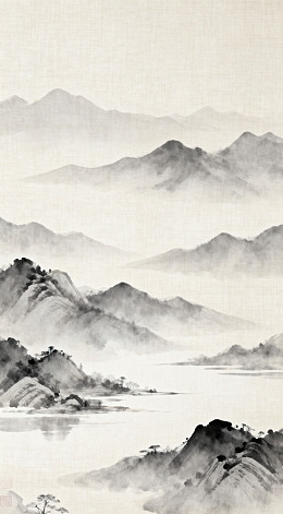 山水水墨画中国传统艺术