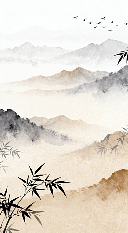 水墨山水画风光