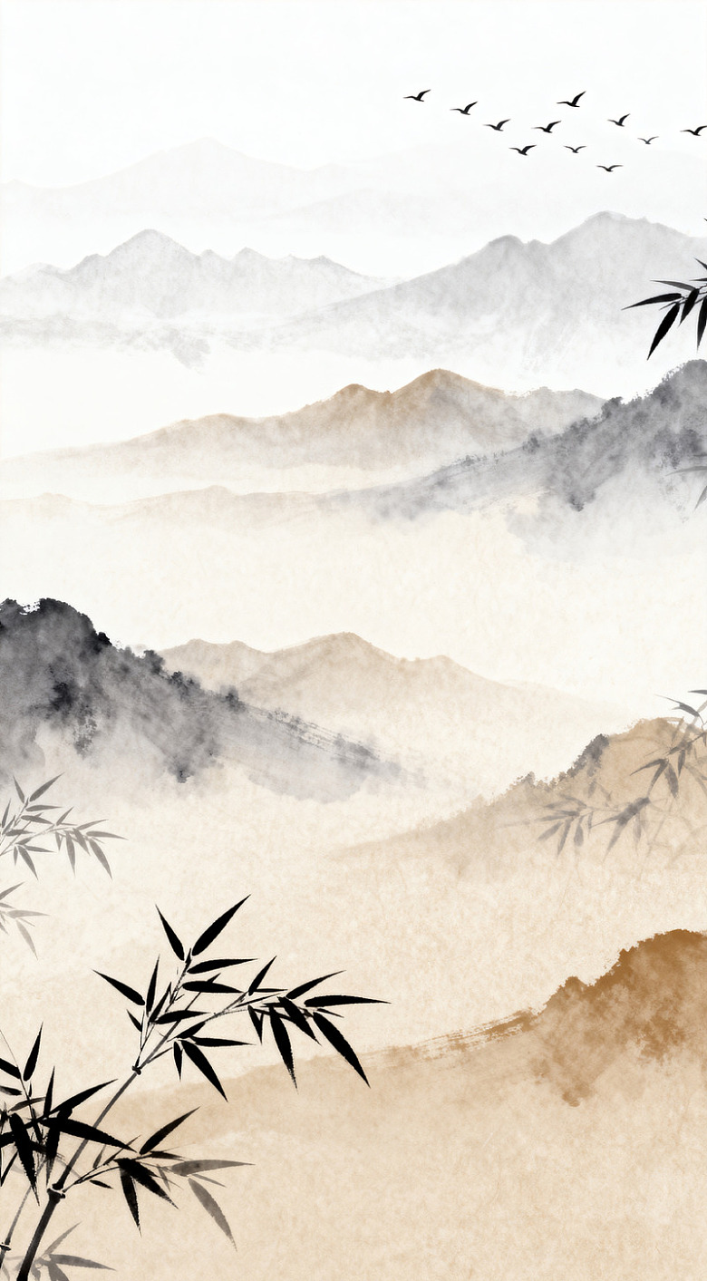 水墨山水画风光