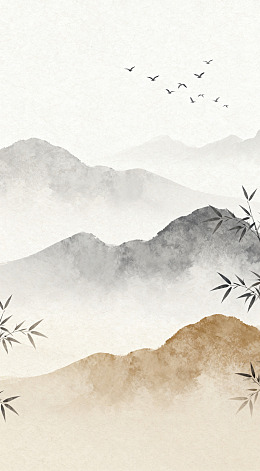 水墨山水画意境图