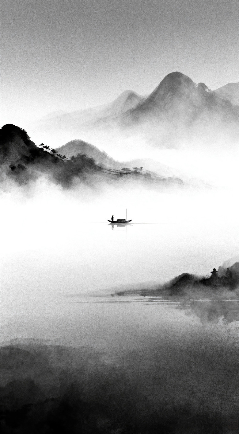水墨山水意境画