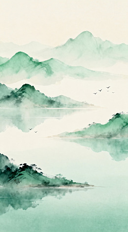 水墨山水风景画