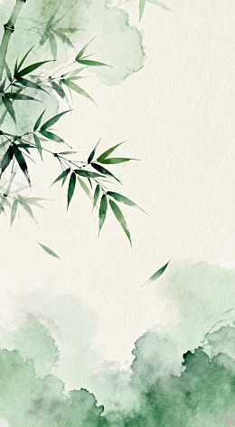 水墨竹子淡雅背景