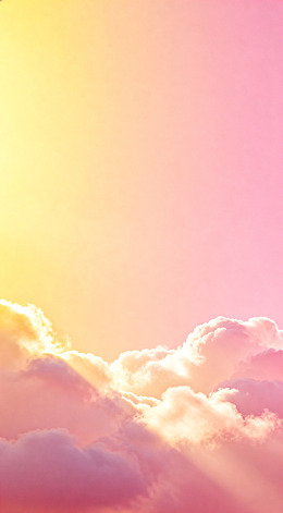 粉黄渐变云彩天空壁纸