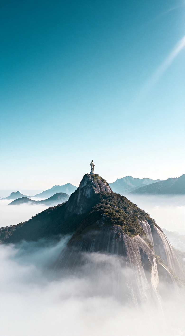 山峰云海壮丽风光作品