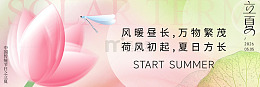 立夏荷风夏日海报