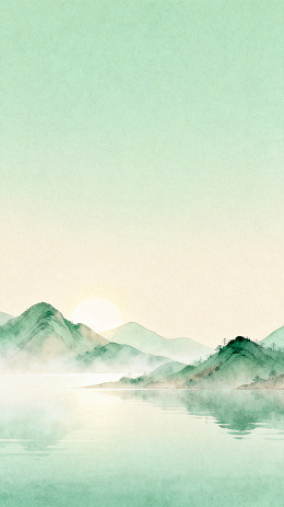 水墨山水画风光背景图
