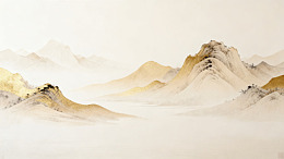 水墨山水画古风意境艺术装饰画