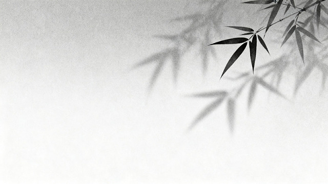 水墨竹影简约风格装饰画