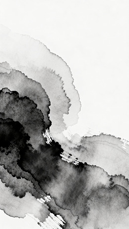 水墨晕染抽象艺术画作