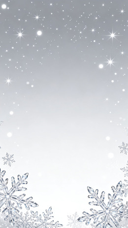 雪花星光冬日背景