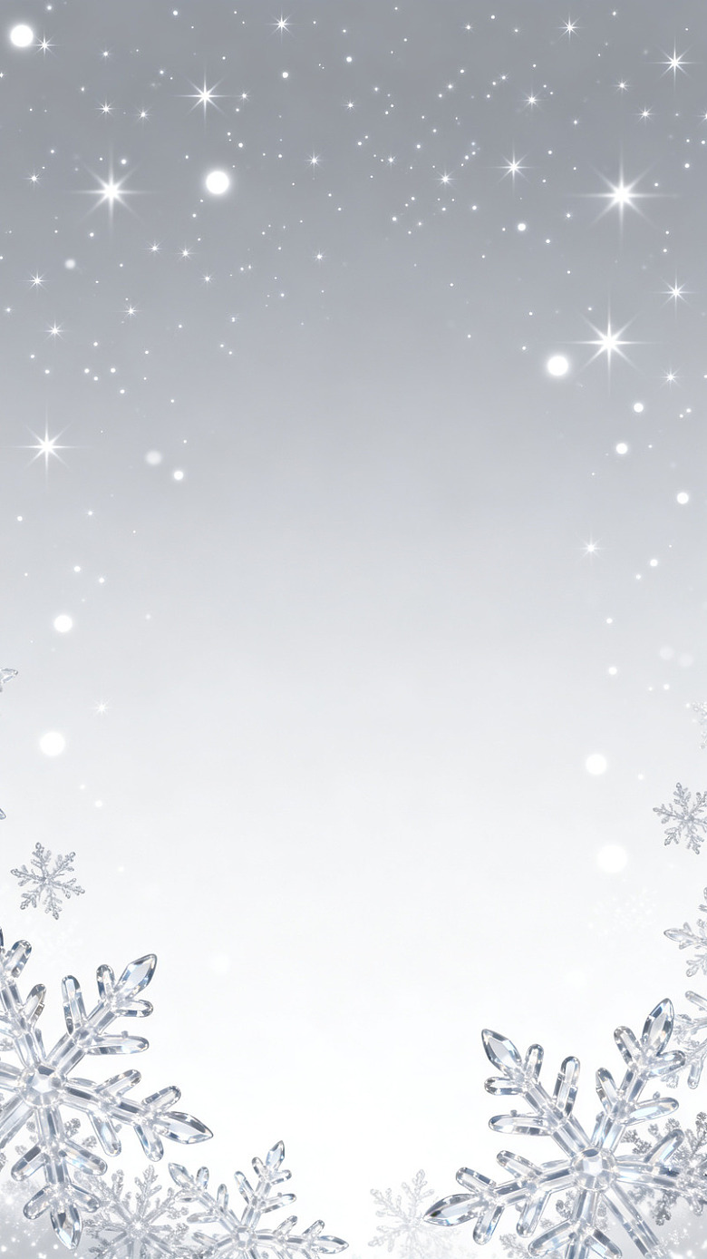 雪花星光冬日背景