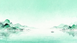 水墨山水画意境背景素材