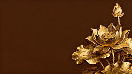 金色莲花装饰艺术品