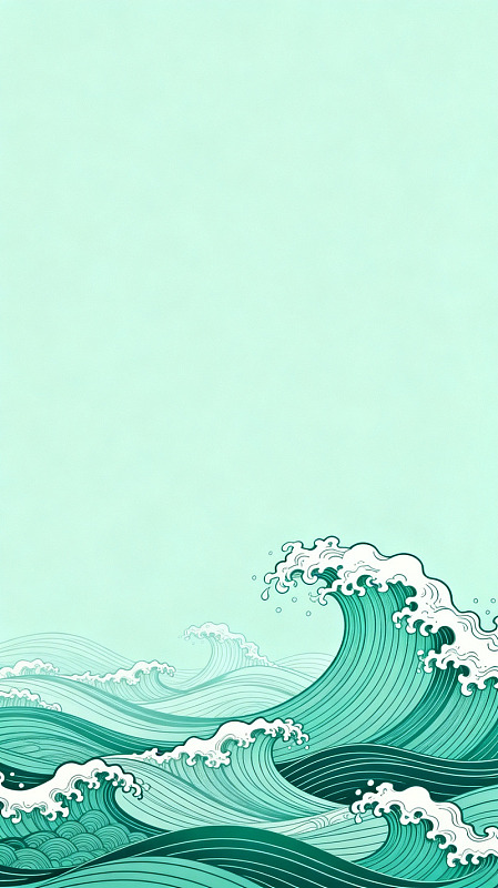 海浪插画