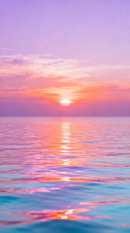 日落海面美景