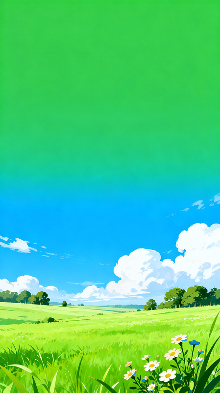 田园风光插画壁纸