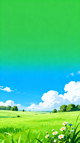 田园风光插画壁纸
