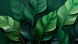 绿色植物叶片背景设计素材
