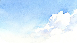 水彩天空云彩背景