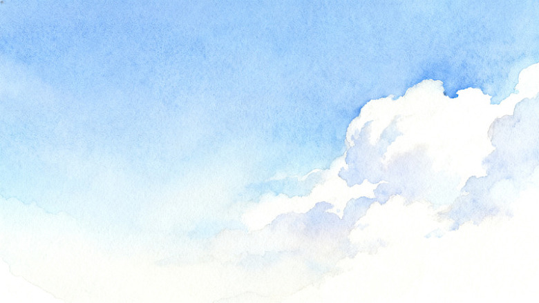 水彩天空云彩背景