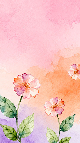 水彩花卉装饰画设计素材