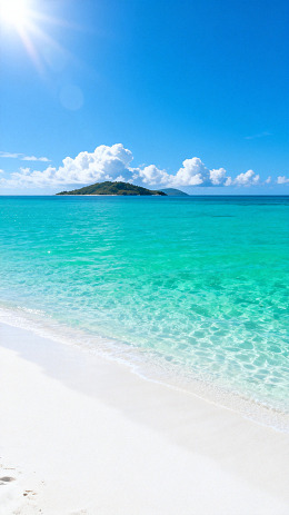 碧海蓝天白沙美景