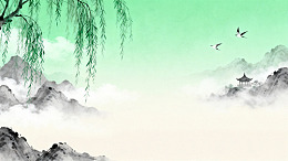 水墨山水画古风风景画