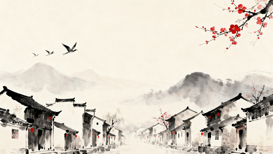 水墨古风江南水乡