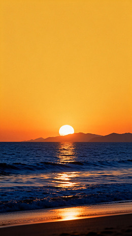 海滩日落美景
