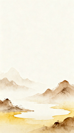 水墨山水画风光背景
