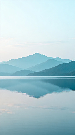 山水倒影画卷风光