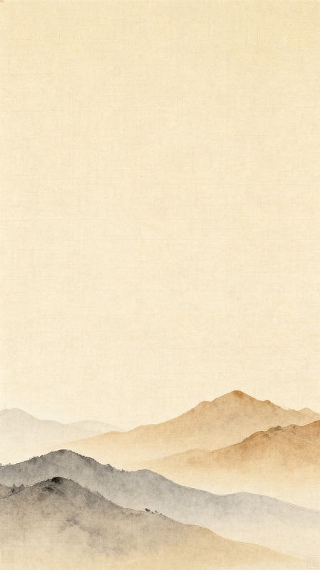 水墨山水画风格远景图