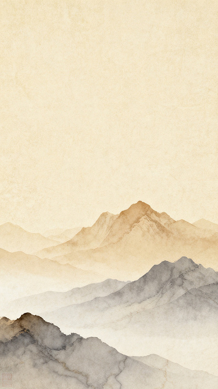 水墨山水画古风背景