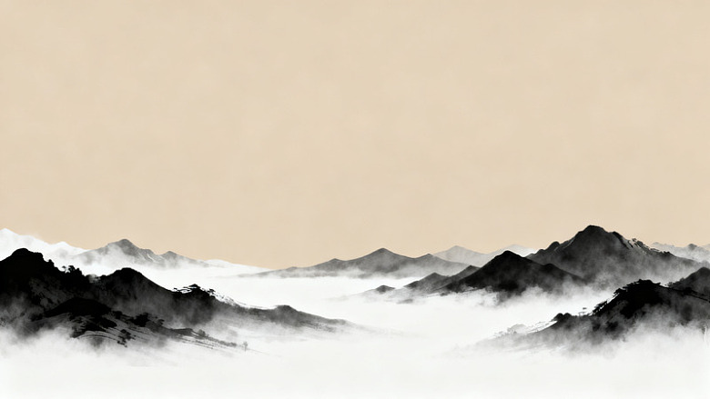 水墨山水画意境图