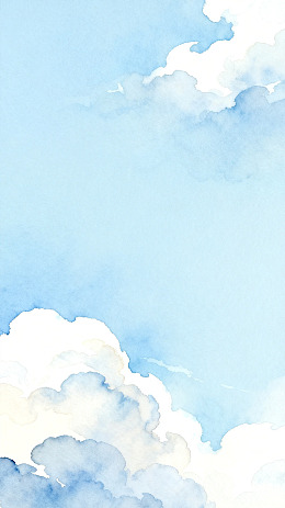 水彩蓝天白云背景