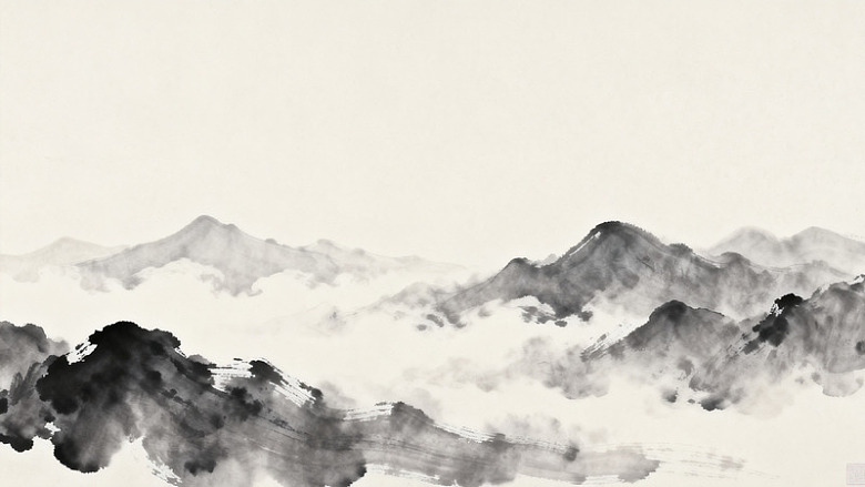 水墨山水画意境图