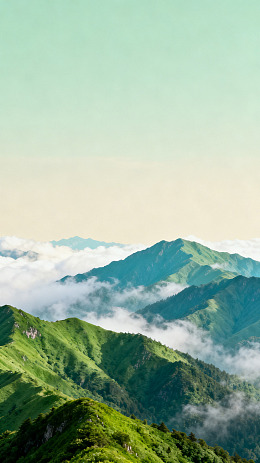 青山云海风光