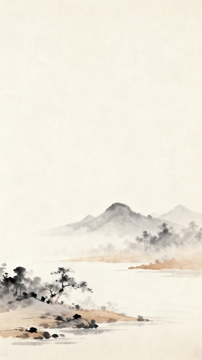 水墨山水意境画
