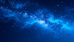 蓝色星云宇宙星空背景图