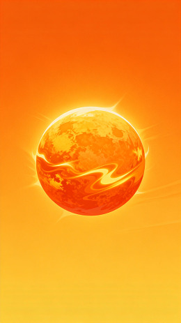 炽热星球太阳系科幻艺术