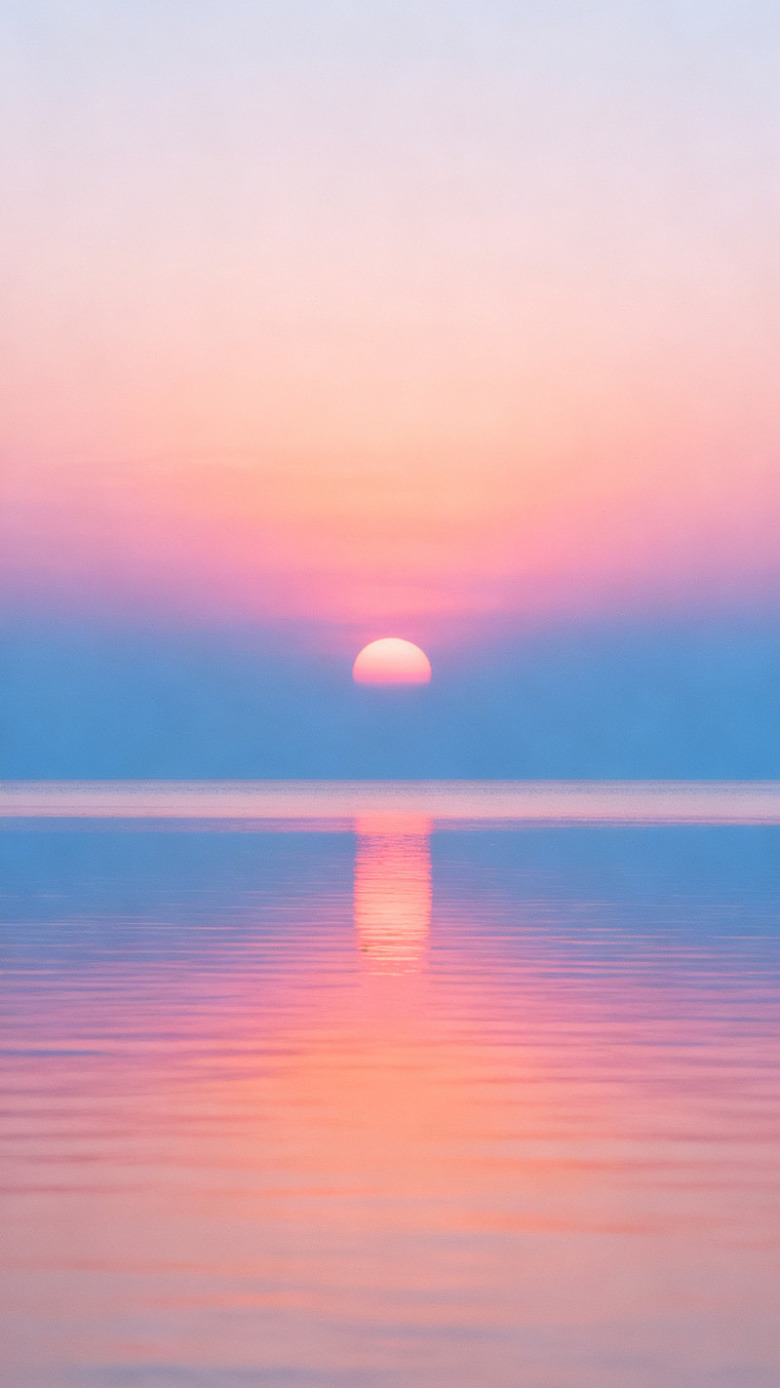 夕阳海平面美景